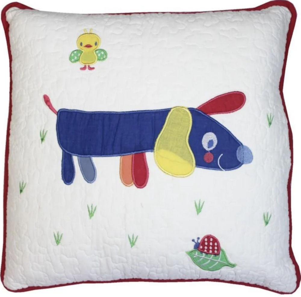Farmyard Cotton Throw Rug with Bonus Cushion Cover