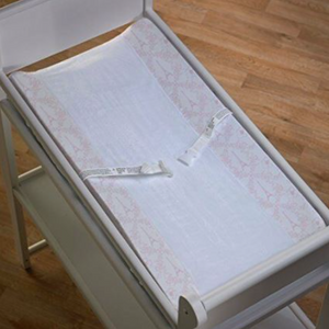 Love in Paris Pink & White Baby Change Pad Cover Nursery Decor