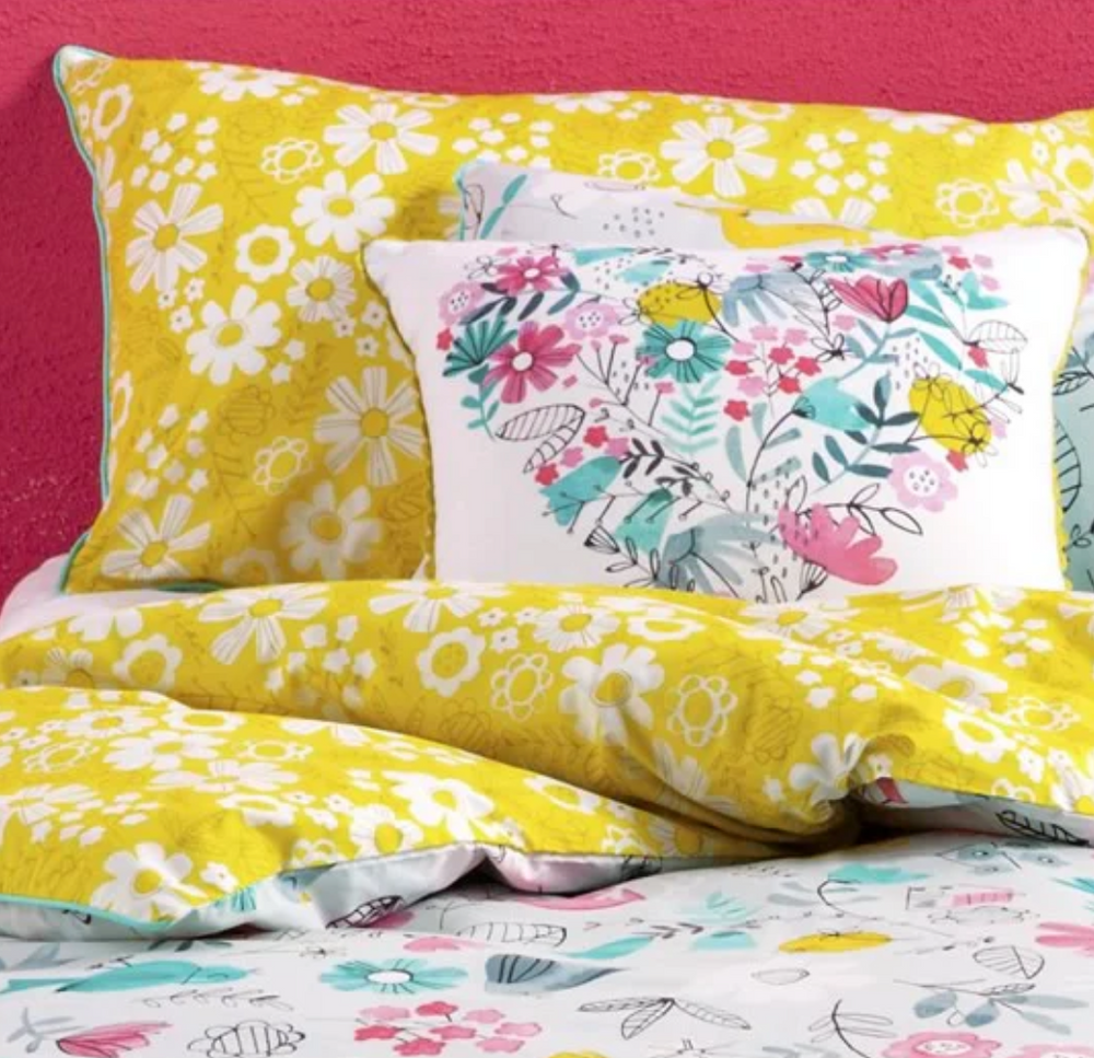 Wonderland Floral Heart Square Decorator cushion