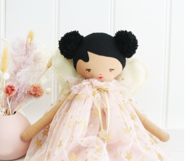 Lily Fairy Pink Gold Star Children's Alimrose Doll