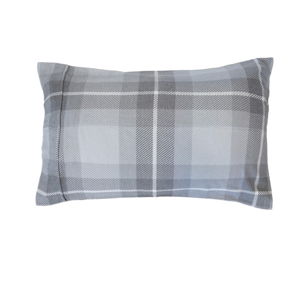 Harrison Charcoal Check Flannelette Quilt Cover Set