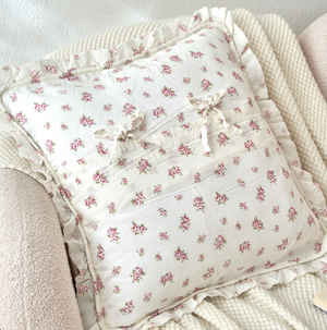 Sarah Rose Pink Florals Patchwork Quilted European Pillow Case