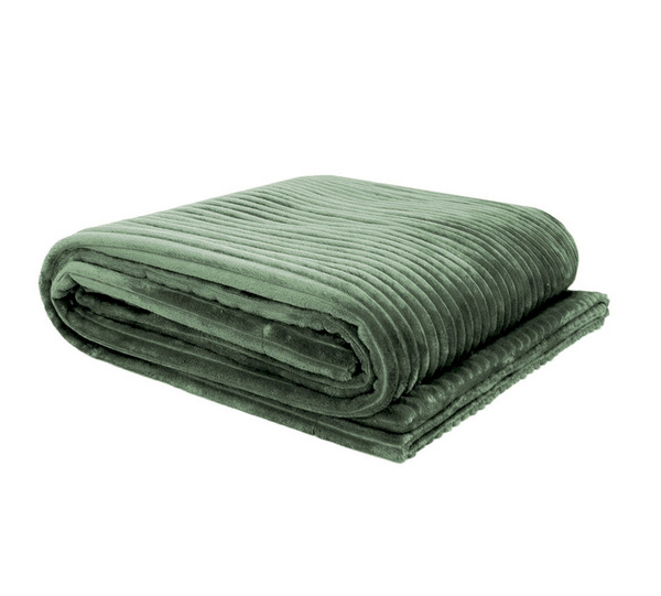 Juniper Large Green Channel Throw Rug Snuggle Blanket
