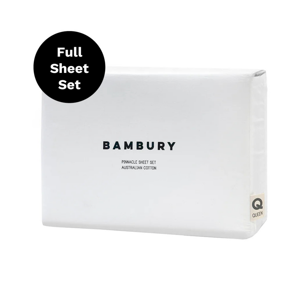 Pinnacle Australian Cotton White Sheet Set
