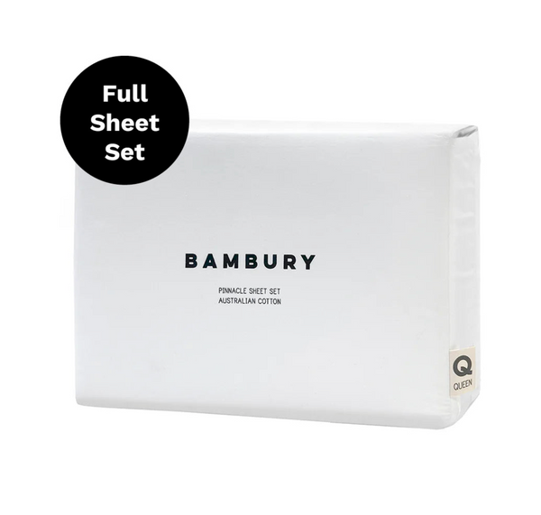 Pinnacle Australian Cotton White Sheet Set