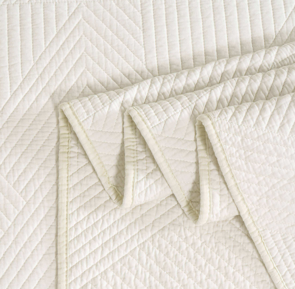 Ivory Willow Classic Quilts Geometric Quilted Coverlet Bedcover Set PRE-ORDER