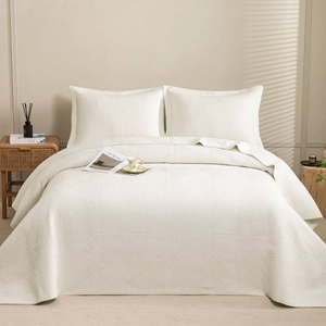 Ivory Willow Classic Quilts Geometric Quilted Coverlet Bedcover Set PRE-ORDER
