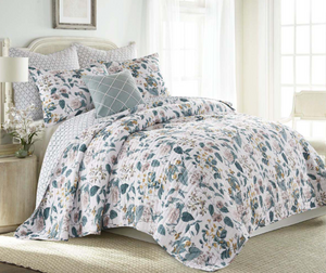 Bellamy Classic Quilts Cotton Quilted Floral Coverlet Bedcover Set PRE-ORDER