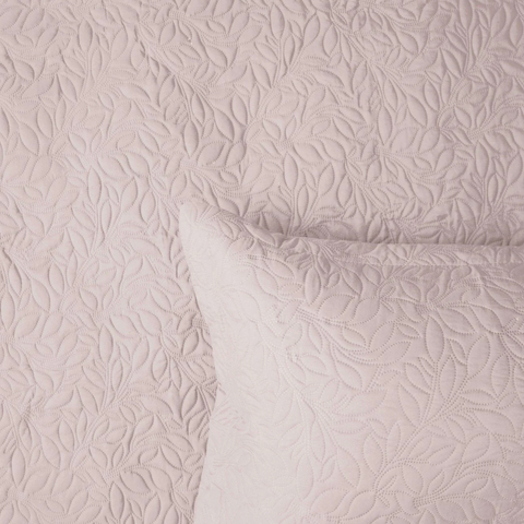 Botanica Shell Pink Embossed Coverlet Bedcover & Pillow Case Set