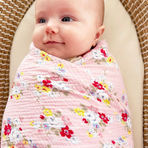 Muslin Swaddle Vintage Rose