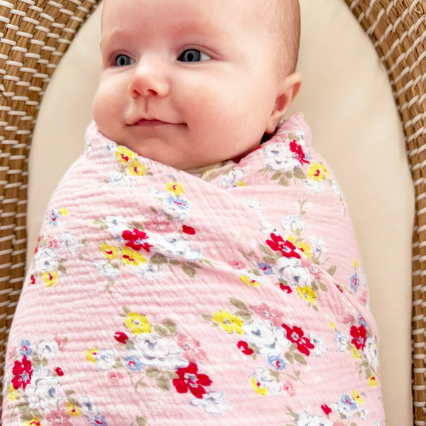 Muslin Swaddle Vintage Rose