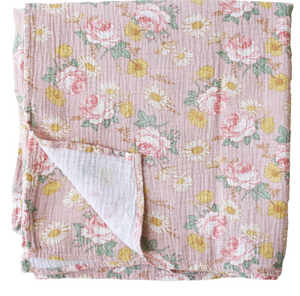 Muslin Swaddle English Garden Baby Wrap