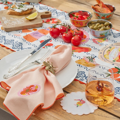 Mediterranean Embroidered Napkin Set of 4