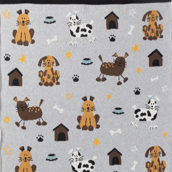 Indus Design Cotton Knit Pal Puppy Baby Blanket