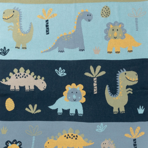 Indus Design Derry Dino Cotton Baby Blanket