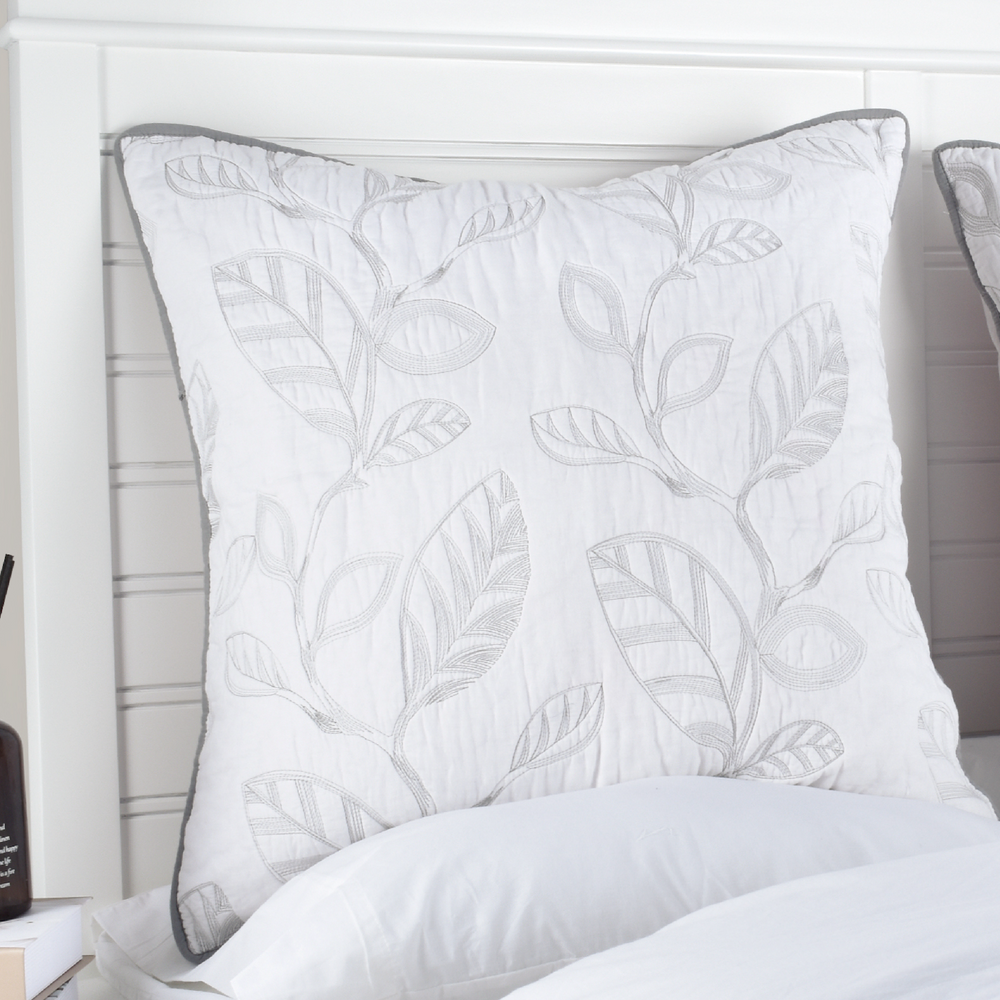 Botanical Leaves Classic Quilts Cotton Quilted European Pillow Case