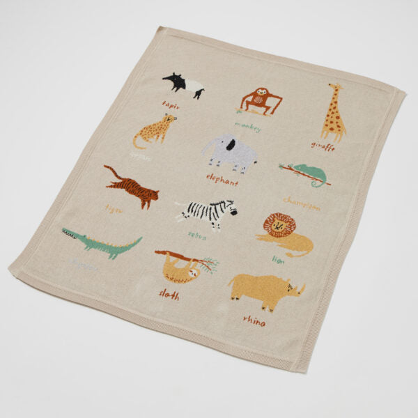 Jiggle & Giggle Zambezi Safari Adventure Knitted  Baby  Blanket
