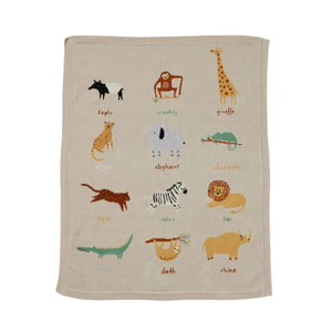 Jiggle & Giggle Zambezi Safari Adventure Knitted  Baby  Blanket