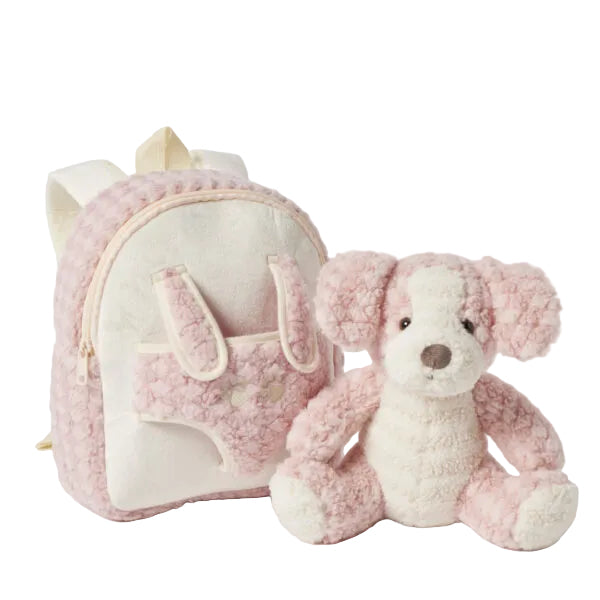 Jiggle & Giggle Plush Pink Puppy Buddy Backpack