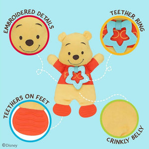 Winnie The Pooh Sensory Blanket With Crinkle & Teether
