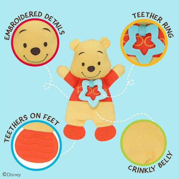 Winnie The Pooh Sensory Blanket With Crinkle & Teether