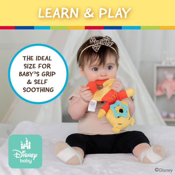 Winnie The Pooh Sensory Blanket With Crinkle & Teether