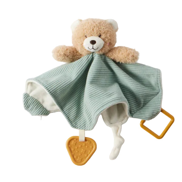 Jiggle & Giggle Hugglies  Bear Baby Comforter -Sage Green