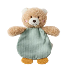 Jiggle & Giggle Hugglies Teddy Bear Newborn Baby Crinkle Toy - Sage Green