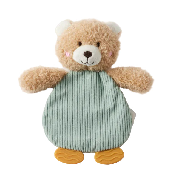 Jiggle & Giggle Hugglies Teddy Bear Newborn Baby Crinkle Toy - Sage Green