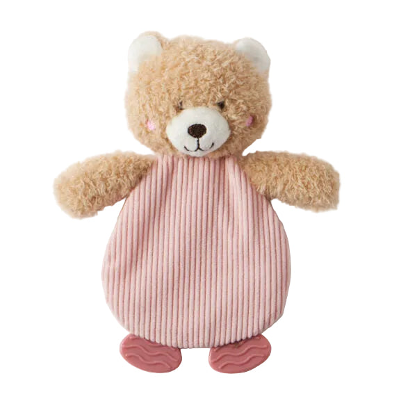 Jiggle & Giggle Hugglies Teddy Bear Newborn Baby Crinkle Toy - Pink