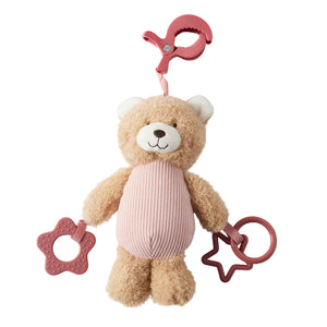 Jiggle & Giggle Hugglies Teddy Bear Clip On Pram Toy - Pink