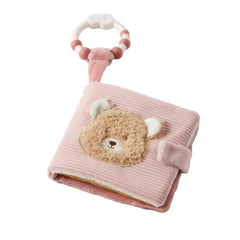 Hugglies Teddy Bear Newborn Baby Activity Fabric Book - Pink