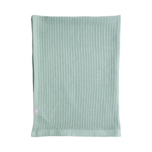 Bassinet Cotton Cellular Blanket - Sage