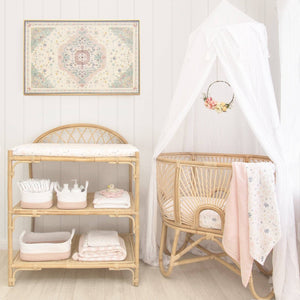 Organic Muslin 2pk Bassinet Fitted Sheet Set -Botanical