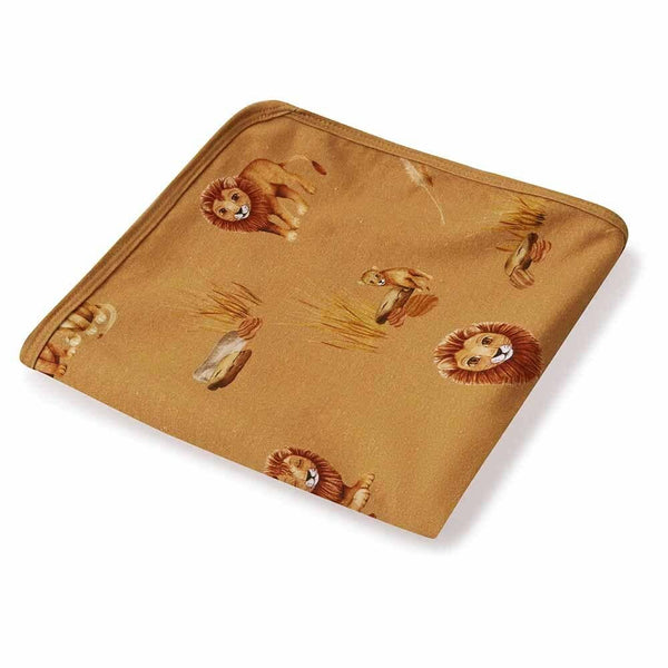 Roar Baby Snuggle Hunny Lion Jersey Newborn Baby Wrap & Beanie Set