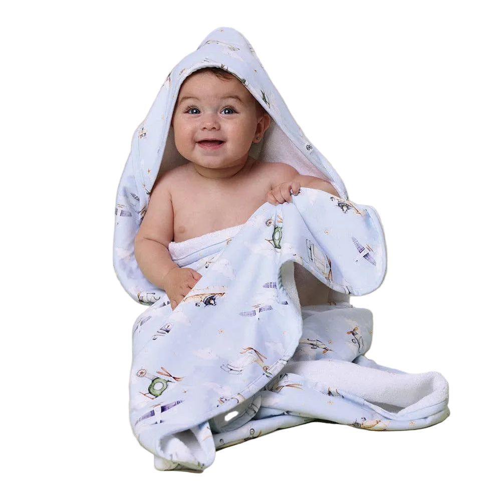 Snuggle Hunny Taking Flight Organic Hooded Baby Towel