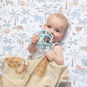 Organic Jersey Cot Fitted Sheet - Wild Safari