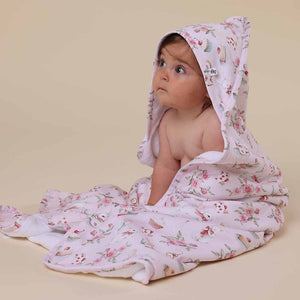 Snuggle Hunny Alice’s Tea Party Organic Hooded Baby Towel