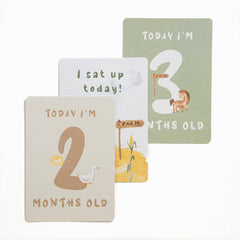 Newborn Baby Arrival Milestone Cards - Living Textiles Tractor Ride