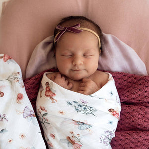 Fairy Garden Organic Cotton Snuggle hunny Muslin Baby Wrap