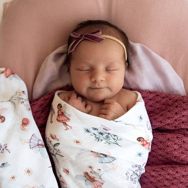 Fairy Garden Organic Cotton Snuggle hunny Muslin Baby Wrap