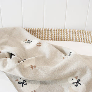 Duck Baby Blanket Alimrose Cotton Knit - Natural