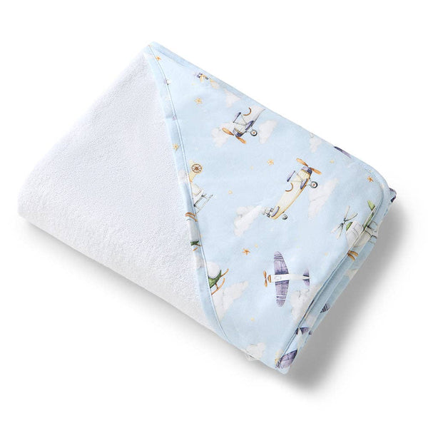 Snuggle Hunny Taking Flight Organic Hooded Baby Towel