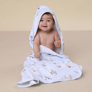 Snuggle Hunny Taking Flight Organic Hooded Baby Towel