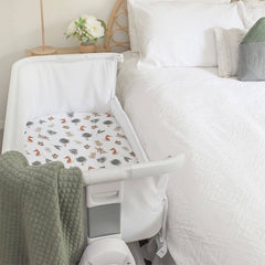 2 Pack Jersey Bedside Bassinet Sleeper Fitted Sheet - Forest Retreat