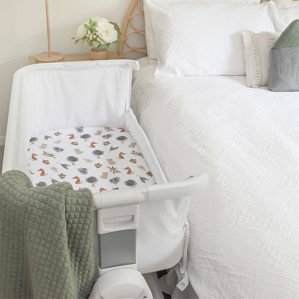 2 Pack Jersey Bedside Bassinet Sleeper Fitted Sheet - Forest Retreat