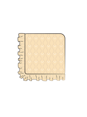 Mila Pointelle Cotton Knit Frill Baby Blanket | Butter