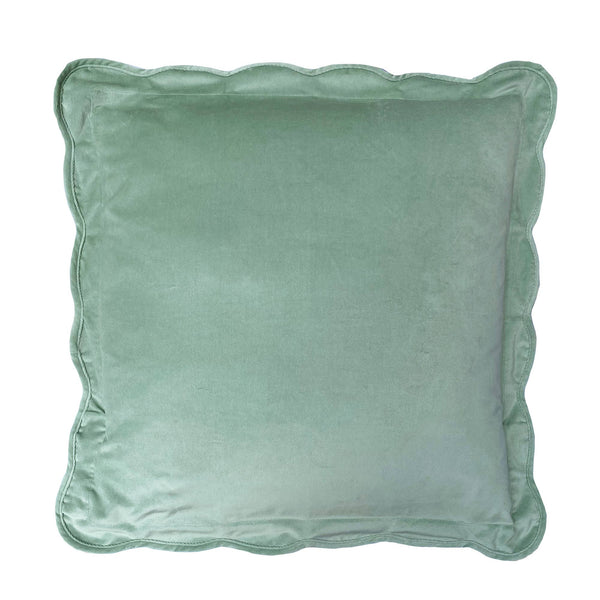 Laura Ashley Somerford Sage Green Velvet European Cushion Cover / Pillow Case
