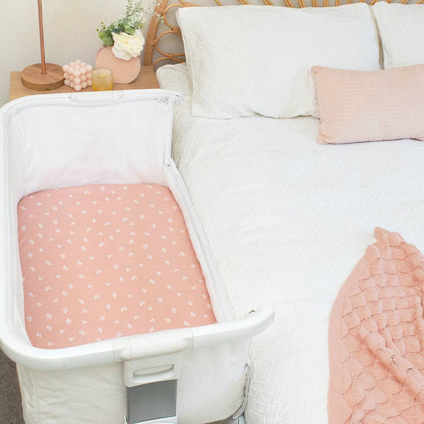 2 Pack Jersey Bassinet Bedside Sleeper Fitted Sheet - Sophia's Garden