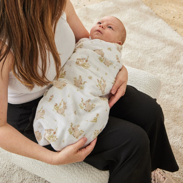 Some Bunny Loves You Muslin Wrap